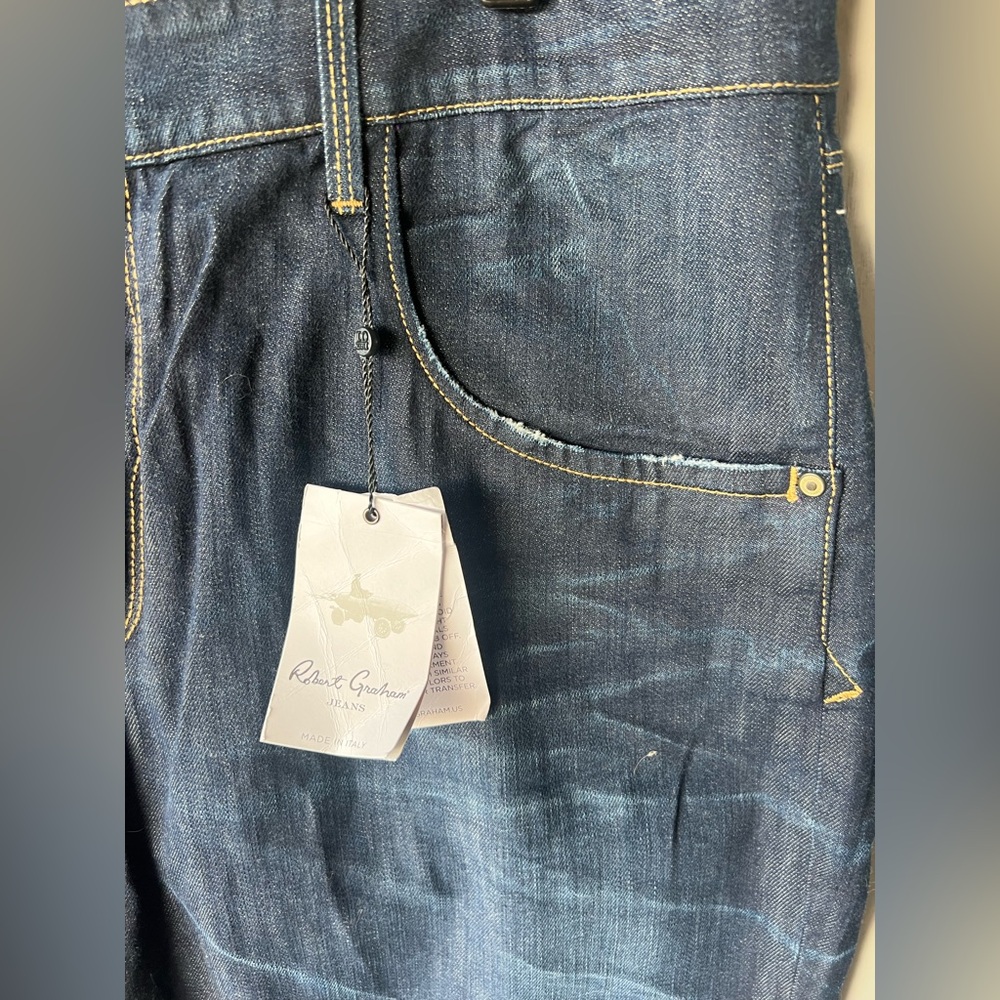 Robert Graham Men Jeans 42x34 Classic Indigo New With Tags - Picture 3 of 8